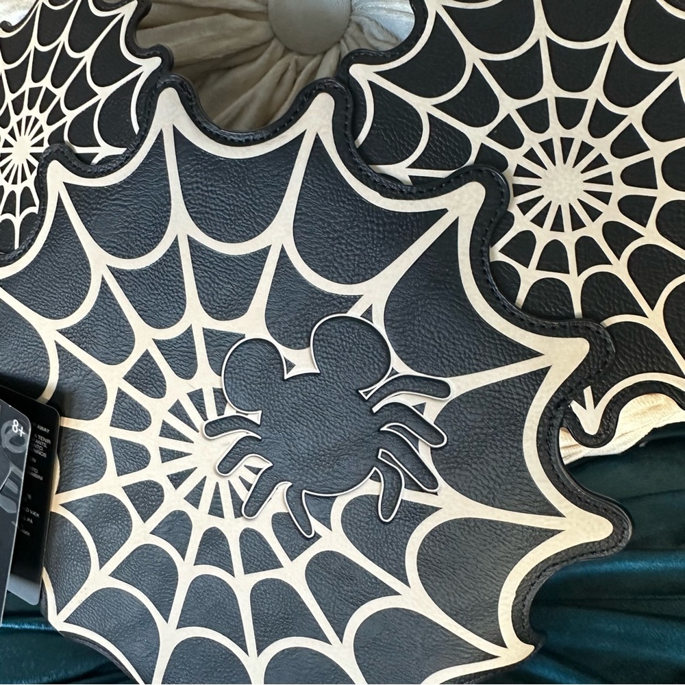 Disney Mickey Mouse Spider Web Glow in the Dark Crossbody Bag: NWT - Picture 2 of 13